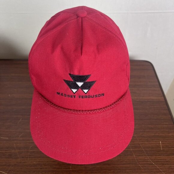 K-Products Massey Ferguson Tractor StrapBack Hat Farm Ag New Cord Embroidered - Picture 3 of 13